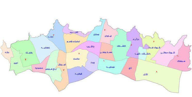 اجاره جرثقیل در شمال تهران 4 مناطق تحت پوشش در شمال تهران کجاست؟