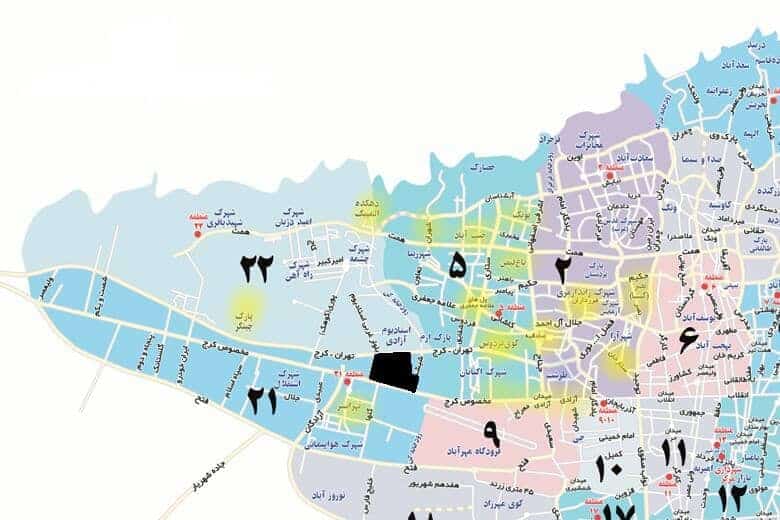 اجاره جرثقیل در غرب تهران 4 مناطق تحت پوشش در غرب تهران کجاست؟