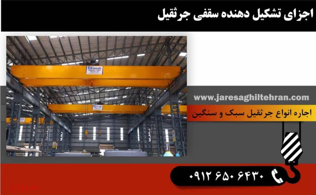 اجزا تشکیل‌ دهنده جرثقیل سقفی
